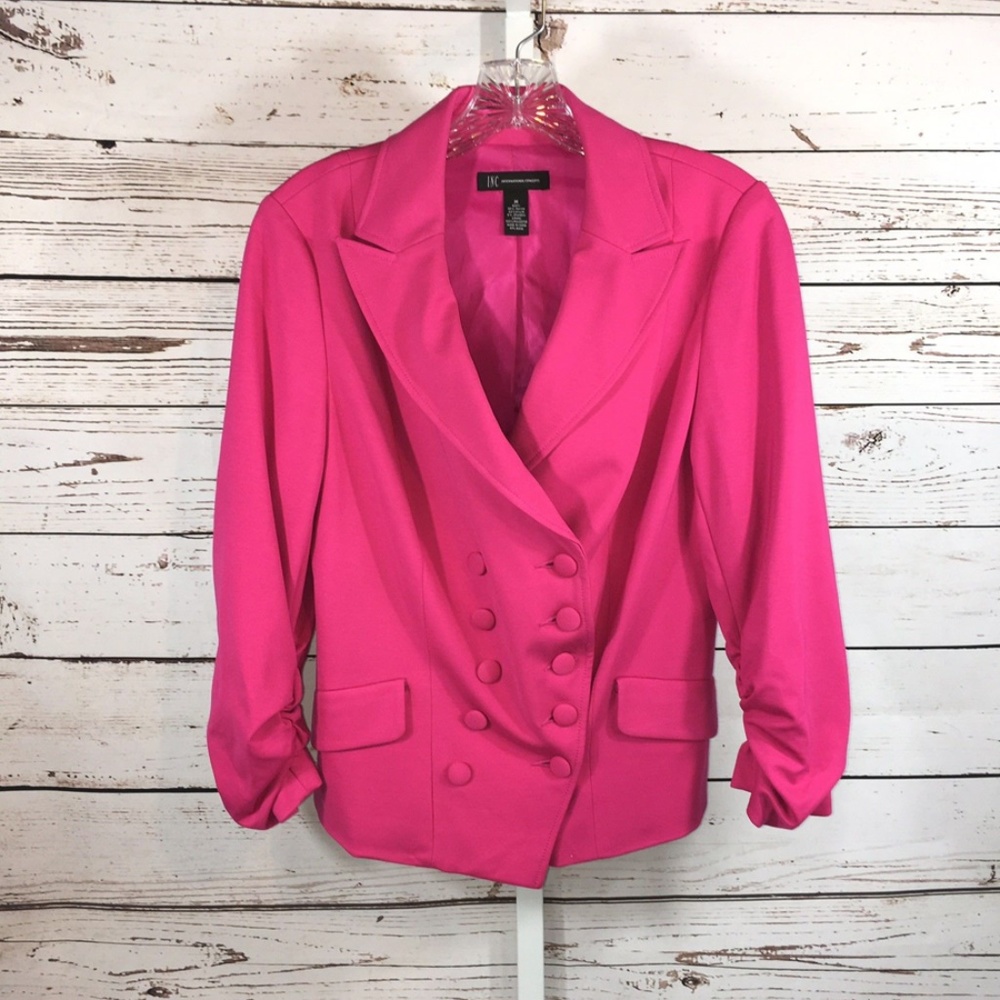 3 for $25 INC Button Front Pink Jacket Size M - Picture 3 of 8